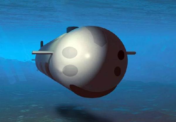 资料图：“哈士奇”型核潜艇的想象图。