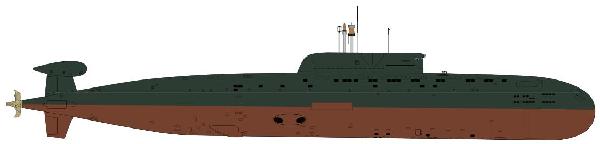 资料图：俄罗斯“塞拉”级核动力攻击潜艇，通体用钛合金打造，其高昂的成本也被被称为“金鱼”。