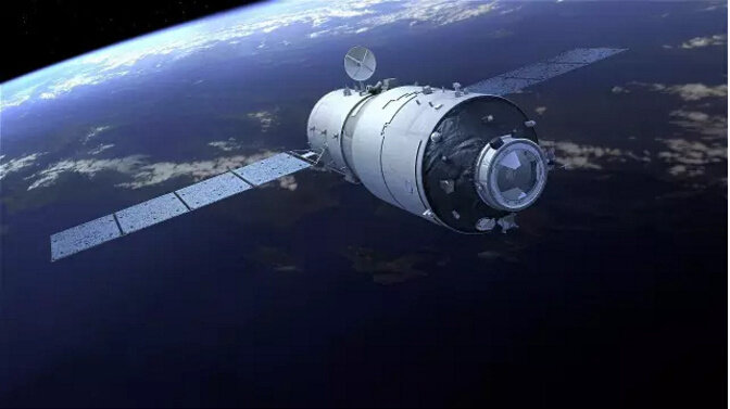 等待神舟11号载人飞船到来的天宫2号