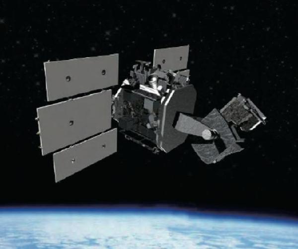 “天基太空监视系统”卫星在轨飞行示意图
